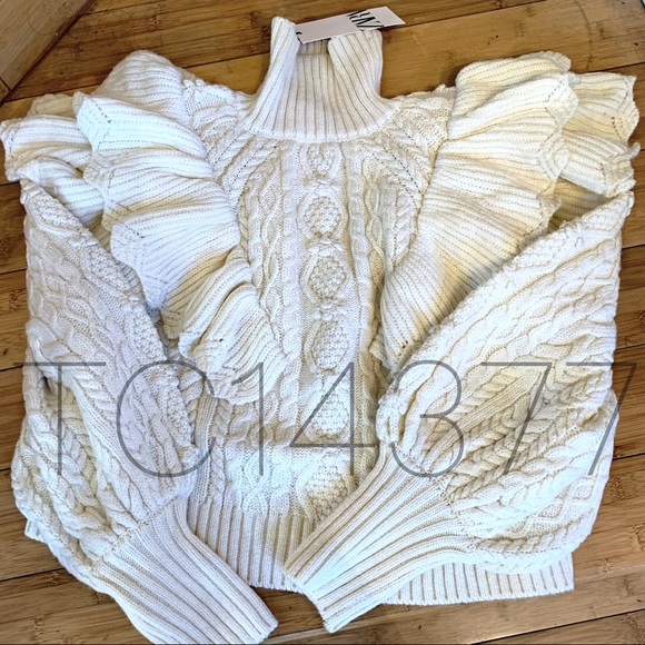 LAST ONEπ GORGEOUS ZARA NWT Cable Knit Sweater - Picture 7 of 8